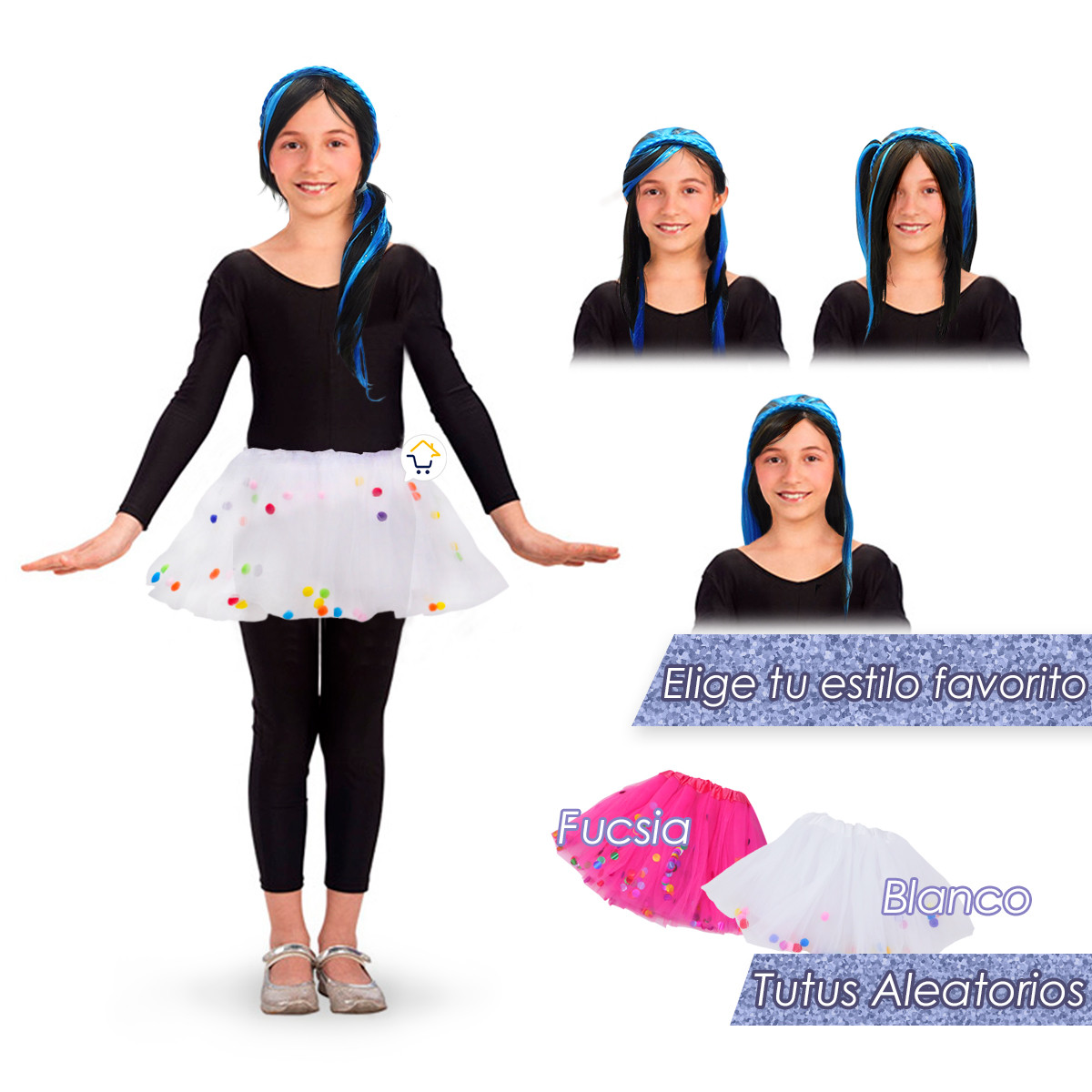 Vista 6 de Diadema Extensión Tutu Halloween 362202